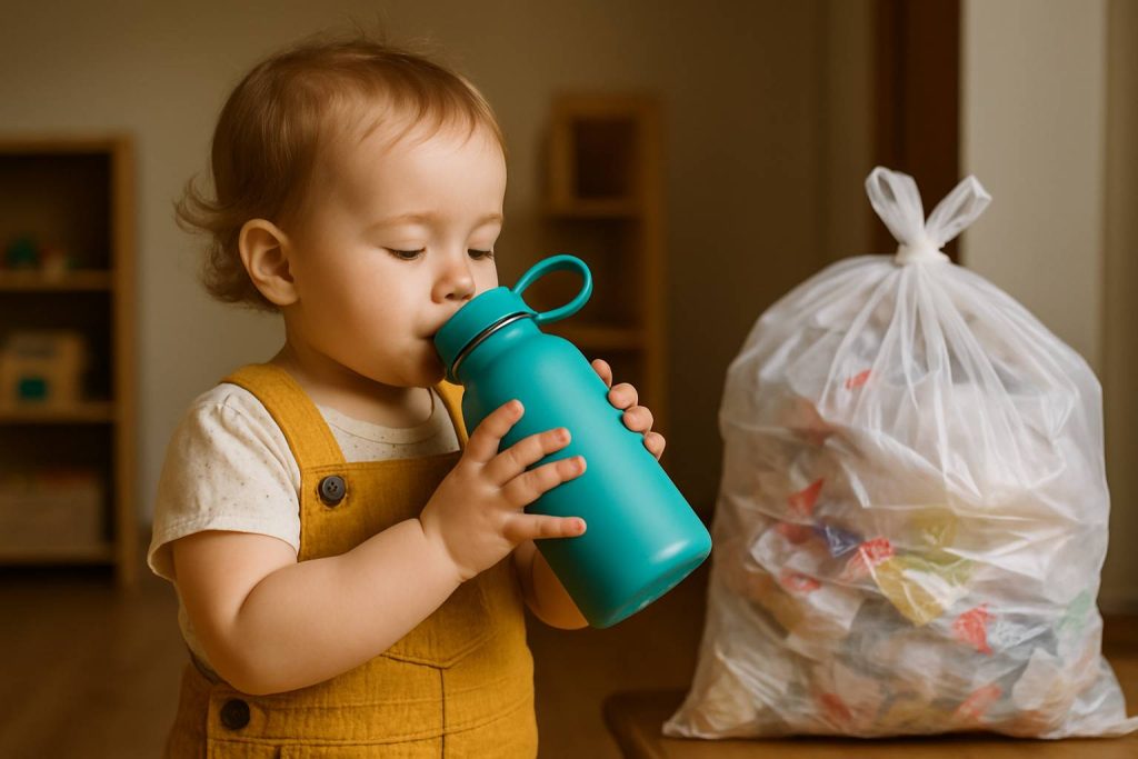 Cette gourde réutilisable évite un sac entier de déchets avant le premier jour de crèche