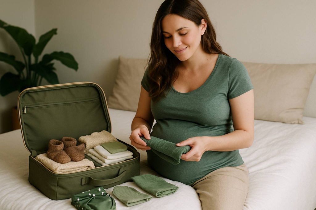 Le guide minimaliste pour une valise maternité ultra green